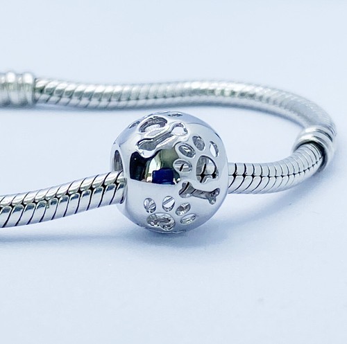 Hund charm perle pfotenabdruck - charm,