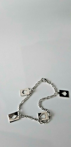 Sterling silber poker - silber, karten