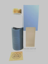 Glas Trinkflasche Neon Kactus