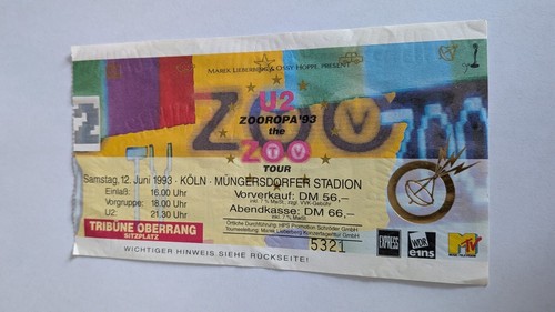 Ticket konzertkarte - u2,,