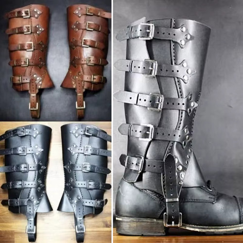 Mittelalter leder beinschoner - mittelalter,