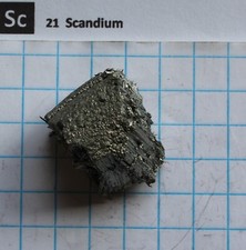 Destilliertes Scandium Metall 99,9% #2 27,29 Gramm Element 21