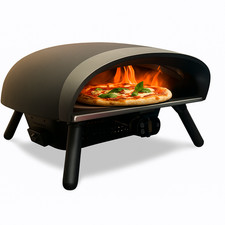 Pizzaofen mit Temp-Anzeige & rotierendem Pizzastein Ø 40cm inkl. Schlauch+Regler