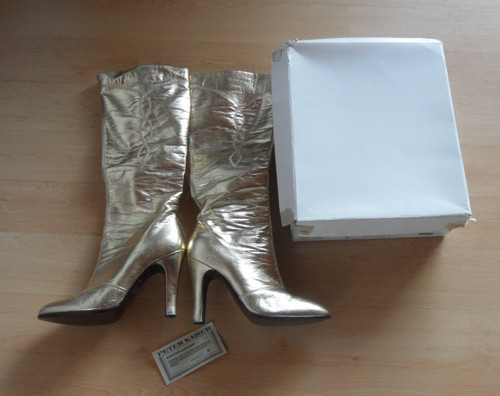 Goldene damen stiefel 80er - stiefel,,