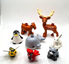 LEGO DUPLO TIERE FÜR  BAUERNHOF ZOO ZUR AUSWAHL HIRSCH VOGEL WASCHBÄR WAL NEU