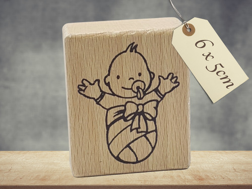 Motivstempel baby 6x5cm taufe - 6x5cm,