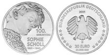 BRD 20 EURO 100. GEBURTSTAG SOPHIE SCHOLL 2021 SILBER UNC 