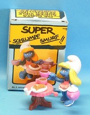 Schlumpfinchen mit TEESET 40245 SUPER Schlumpf Nr. 4 Haar beige OVP MiB Schleich