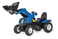 Trettraktor rollyFarmtrac New Holland, mit Lader und Luftbereifung