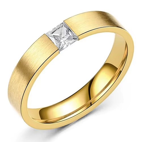 Edelstahl ring zirkonia matt - edelstahl,
