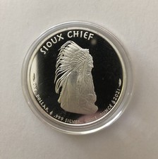 1 Dollar 2021 Silber 1 oz Oglala Lakota Sioux Chief USA 999er Proof