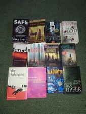 12 x Krimi-Thriller-Bücher-Bücherpaket-Romane-Crombie,Katzenbach,Deaver u.andere