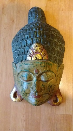 Buddha maske gold - buddha,