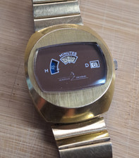 Herzfeld Vintage Scheibenuhr Digital Armbanduhr mechanisch Handaufzug 17 Jewels