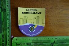 Alter Aufkleber Polizei Baden-Württemberg LANDESKRIMINALAMT