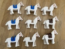 Lego Classic 9x Pferde Weiß