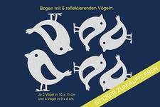 Reflektor Aufkleber Fahrradhelm "Vogel"