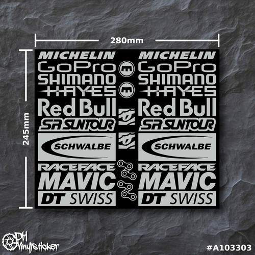 Sponsoren stickersatz grau - stickersatz, v2