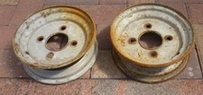 2 Stück alte Felge Rad Schubkarre Eisenfelge Stahlfelge Bastler rostig Ständer