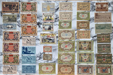 Deutsches Reich Lot von 42 Notgeldscheinen Städte und Gemeinden guter Zustand !