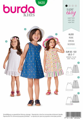 Schnittmuster burda 9420 kleid - burda,