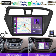 4+64GB Android 15 Carplay Autoradio GPS DSP FM DAB+ für Hyundai i20 GB 2015-2018