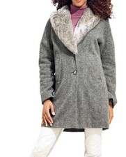 Damen   Wollflauschmantel m