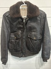 Vtg SCHOTT A-2 Leather Sherpa