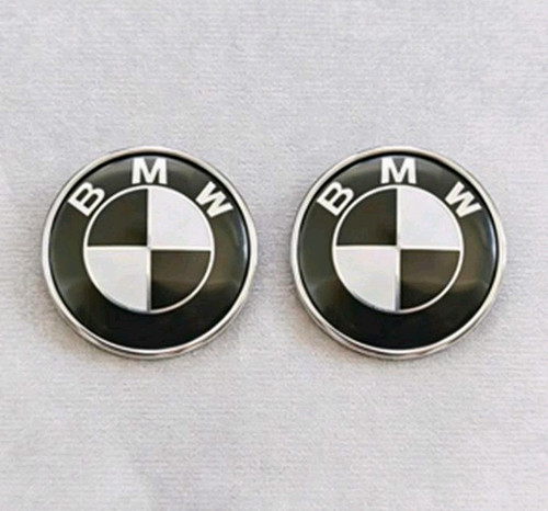 82mm bmw emblem schwarz - 2x,
