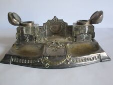 JUGENDSTIL  ANTIKES TINTENFASS um 1900 FÜLLER STIFT ABLAGE SCHREIBTISCHGARNITUR