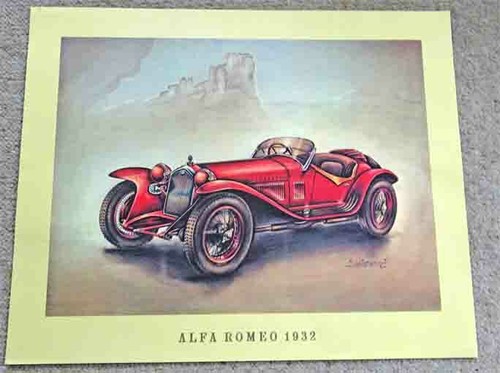 Kunstblatt oldtimer alfa - kunstblatt,