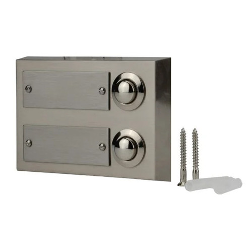 Metall klingeltaster fach - metall-klingeltaster, 2-fach
