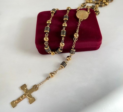 Halskette rosenkranz edelstahl - halskette,