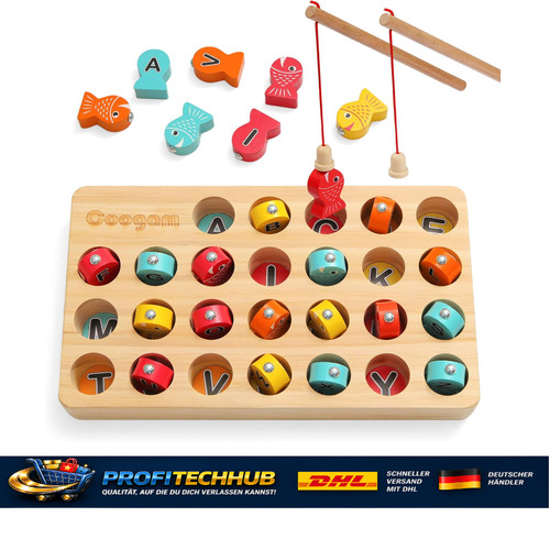 Magnetisches holz angelspiel - magnetisches,