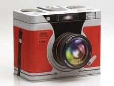 Metall Dose in Form einer Kamera