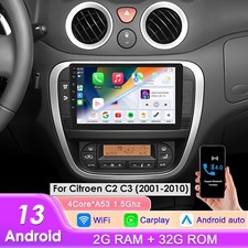 9" Carplay Für Citroen C2 C3 2001-2010 Android 13 Autoradio GPS Navi WiFi 2+32GB