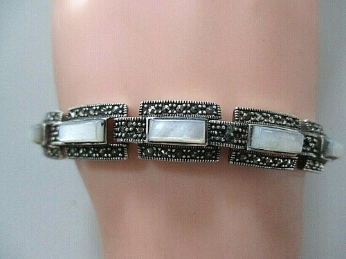 Silber armband perlmutt - silber, °
