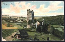 Künstler-AK Königsfeld i. B., Ruine Waldau 1910 