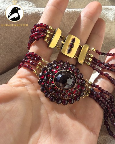 Antikes granatcollier mit - granatcollier,