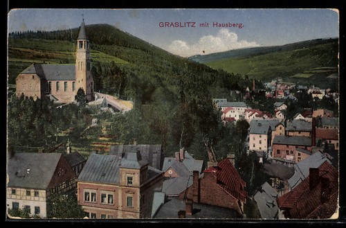 Ansichtskarte graslitz ort - ansichtskarte, graslitz,