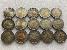 Lot Sammlung 2 Euro Gedenkmünzen Europa unzirkuliert Stempelglanz