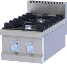 Gasherd 2 Flammen Gastro mit Pilotflamme 70 serie