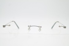 Vintage Brille VINTAGE ohne Grün Silber Randlos Brillengestell eyeglasses