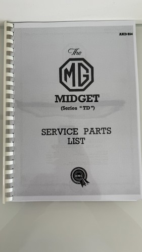 Midget ersatzteilkatalog - mg,