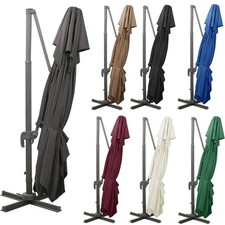 Marktschirm Sonnenschirm Gartenschirm Sonnenschutz Ampelschirm Anthrazit 4x3 m