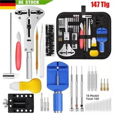 147 tlg Uhrenmacher Reparatur Werkzeugset mit Armband Verlängerung Gehäuseöffner