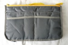 bag in bag organizer -Handtasche Organiser grau, Nylon, 13 Fächer, neu