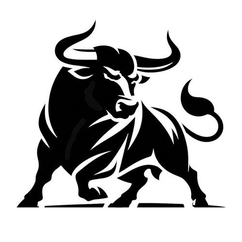 Angry bull schablone - angry,