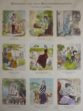 Karikatur Holzstich -