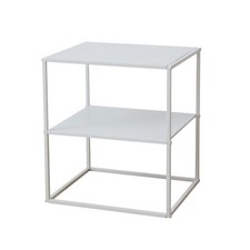 B-Ware SVITA HERMI Beistelltisch Nachttisch Wohnzimmertisch Modern Metall Weiß